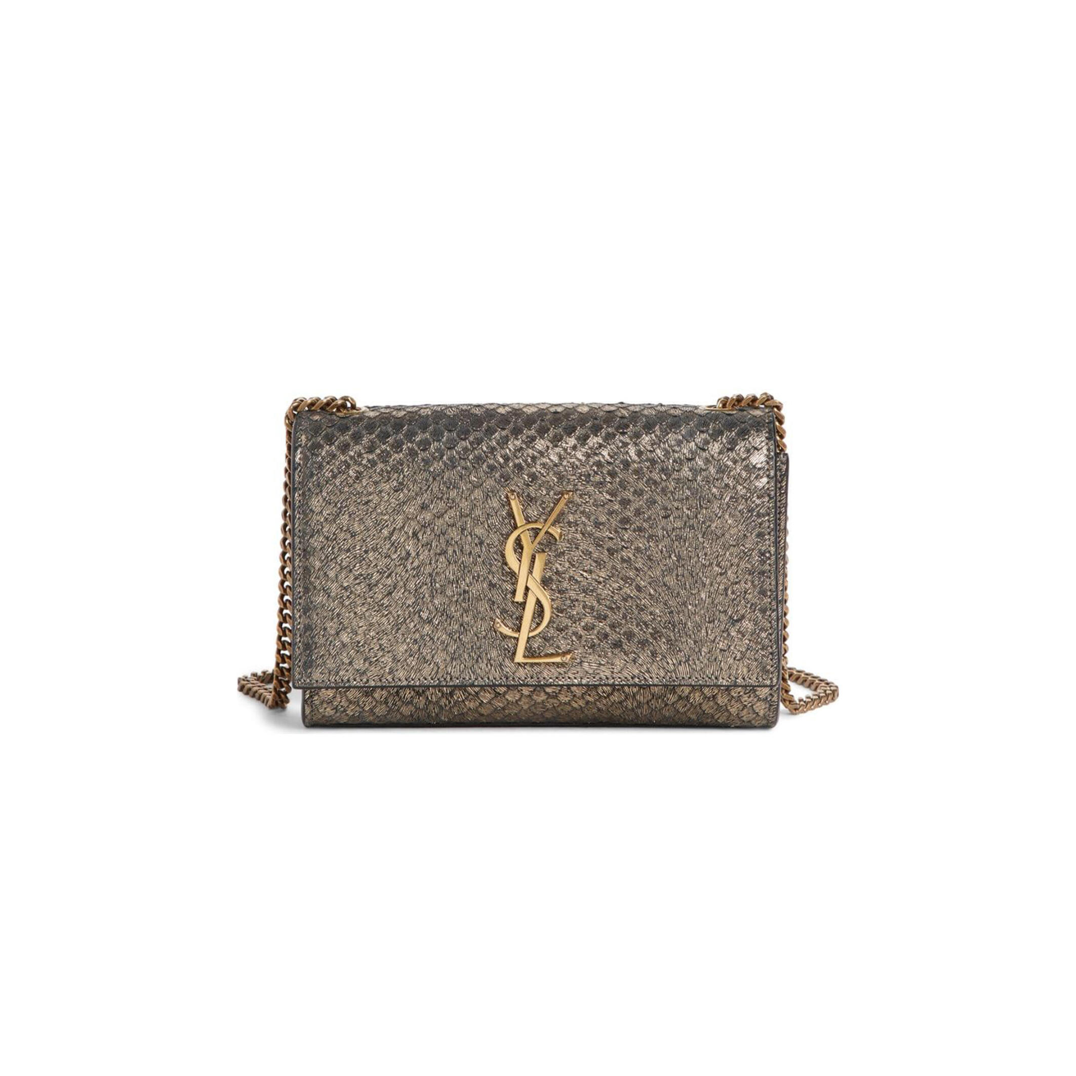 YSL SMALL KATE PYTHON EMBOSSED SHOULDER BAG 452159 (19*12*4cm)